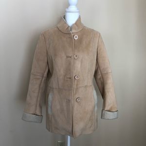 Pendleton Shearling Camel Two Tone Coat Size Small